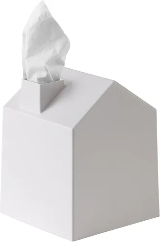 Vista 10 de Umbra Casa - Funda para caja de pañuelos en forma de casa moderna para cajas de pañuelos cuadradas estándar de boutique, plástico oceánico