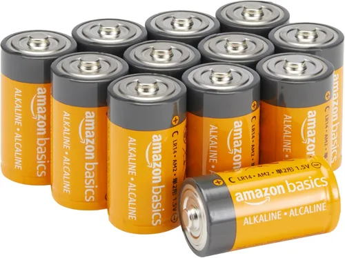 Vista 6 de Amazon Basics Paquete de 4 pilas alcalinas multiusos de celda C, 1.5 voltios, 5 años de vida útil