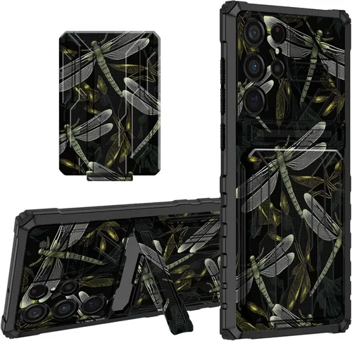 Vista 21 de Para Samsung Galaxy A03S Funda Para Teléfono Galaxy A03S Funda Billetera Con Titular De Tarjeta De Crédito Y Soporte De Doble Capa De PC Duro Funda