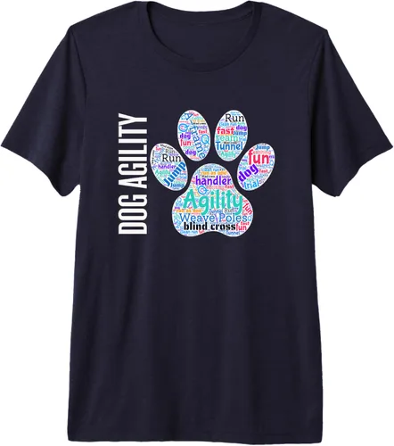 Vista 4 de Fun Dog Agility - Camisa de agilidad para perro, diseño de nube, forma de pata, Negro, S