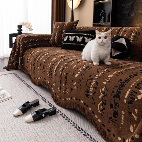 Vista 39 de ROOMLIFE Funda de sofá con estampado de leopardo para sofá de 3 plazas, lavable, protector de muebles para perros, funda de sofá suave