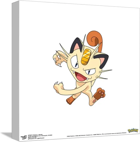 Vista 10 de Trends International Gallery Pops Pokemon - Póster de pared de Meowth, 12 x 12 pulgadas, versión enmarcada en negro