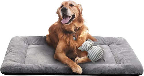 Vista 24 de Alfombrilla de cama para jaula de perro para perros extra pequeños. Cama de jaula de perro ultra suave. Alfombrilla de perrera lavable y Rosa