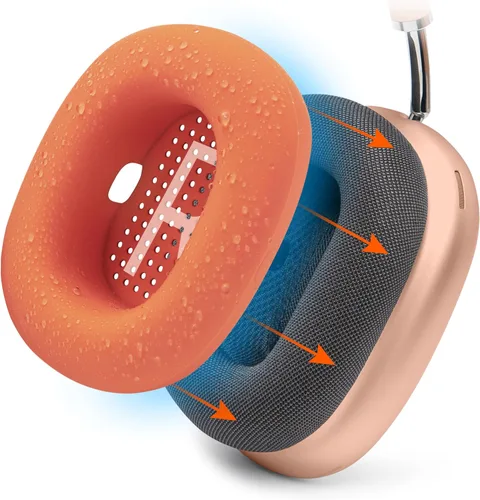 Vista 9 de WC SweatZ Max - Fundas protectoras patentadas para almohadillas de Airpods Max fabricadas por Wicked Cushions Resistente al sudor y fácilmente