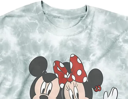 Vista 7 de Disney Camisa de moda de Mickey Mouse para mujer, ropa de Mickey y Minnie Mouse, camiseta de teñido anudado de Mickey Mouse