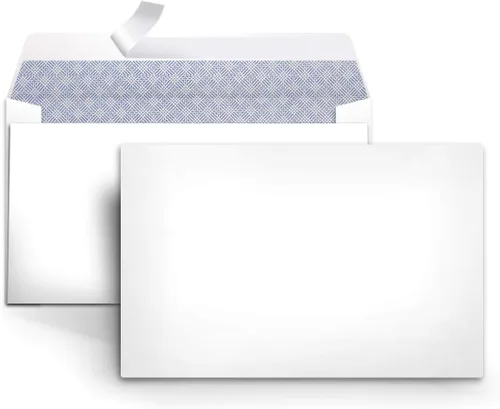 Vista 2 de Amazon Basics Sobres de correo autosellables de seguridad, blanco, 6 3/4, paquete de 100