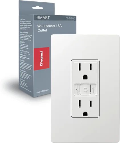 Vista 9 de Legrand Radiant® Enchufe inteligente Wi-Fi Matter requiere Hub Matter 15A, configuración fácil, compatibilidad mejorada con Apple HomeKit, Google