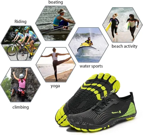Vista 6 de Zapatos de agua para hombre y mujer descalzos de buceo zapatos de natación para deportes acuáticos antideslizantes zapatos acuáticos para piscina