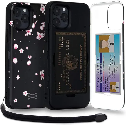 Vista 6 de TORU CX PRO - Funda tipo cartera para iPhone 12 Pro/iPhone 12 Funda protectora a prueba de golpes resistente con tarjetero oculto y ranura