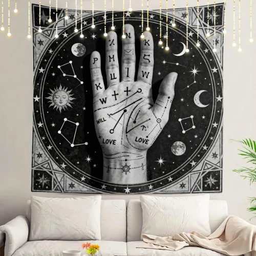 Vista 83 de Shrahala Peaceful Retreat Charming Abode Tapestry, Verdant Landscape Water Wall Hanging Hd Print Polyester Backdrop For Dorm Room Bedroom 30 X 40 In
