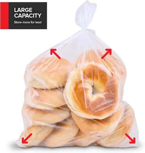 Vista 3 de Bolsas de almacenamiento de alimentos de 1 galón con lazos giratorios (225 unidades) bolsas de almacenamiento a granel para congelador