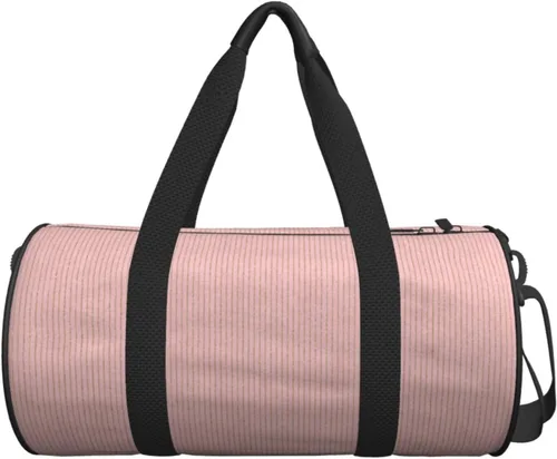 Vista 7 de Large Duffle Bag for Travel - Retro gold pink pinstripe print Gym Bag for Women Men, Travel Foldable Bags for Women Men with Zippered Multiple