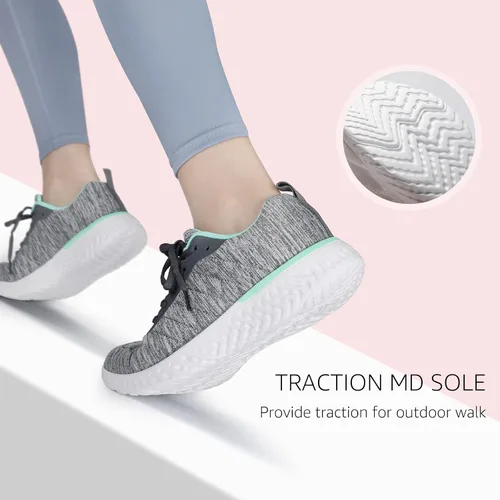 Vista 6 de STQ - Zapatos de caminar para mujer, con cordones, tenis ligeros