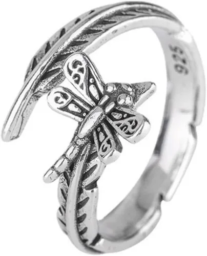 Vista 167 de Anillo de plata de ley 925, minimalista, ajustable, hecho a mano, para mujeres y niñas