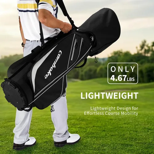 Vista 7 de Bolsa ligera para carrito de golf con divisores de longitud completa de 14 vías, bolsa enfriadora, bolsa de golf para hombres y mujeres con correa