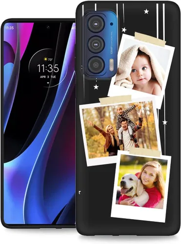Vista 24 de Funda personalizada para Motorola Edge 2021 con nombre de texto y foto, diseño personalizado Edge2021 para teléfono móvil/smartphone/teléfono móvil