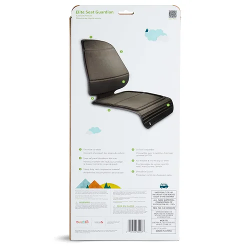 Vista 6 de Munchkin Protector de asiento de coche para niños, protector de asiento Elite con tela Grime Guard, gris oscuro