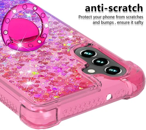 Vista 5 de Funda para Samsung Galaxy A13 5G, Gradient Quicksand Series Glitter Bling Flowing Liquid Flotante TPU Bumper Cushion Reforzado Corners Women Phone
