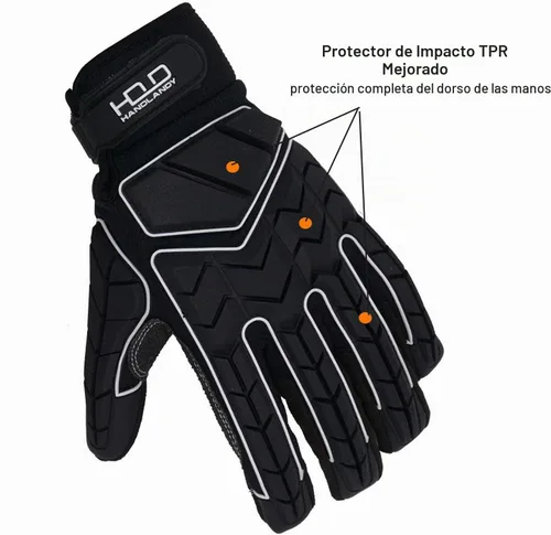 Vista 3 de HANDLANDY Anti Vibration Gloves, SBR Padding, TPR Protector, Mechanic Work Gloves