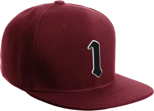 Vista 964 de Daxton Gorra clásica con visera de billete plano con letras del alfabeto inglés antiguo de la A a la Z