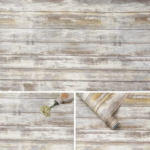 Vista 14 de Arthome - Papel de contacto de madera rústica autoadhesivo, decorativo, para armarios, encimera, pared, fácil de limpiar, extraíble, de grano