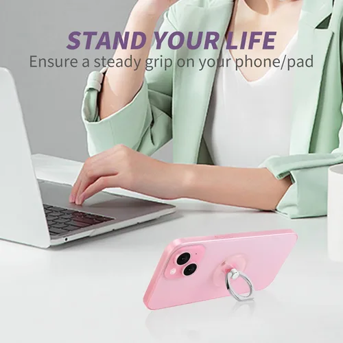 Vista 7 de Jsoerpay Soporte de anillo para teléfono celular, soporte de anillo transparente con rotación de 360°, soporte transparente para teléfono celular