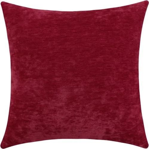 Vista 39 de Juego de 2 fundas de almohada decorativas de pana burdeos suaves y acogedoras, fundas de cojín cuadradas de chenilla para sofá, decoración de sala