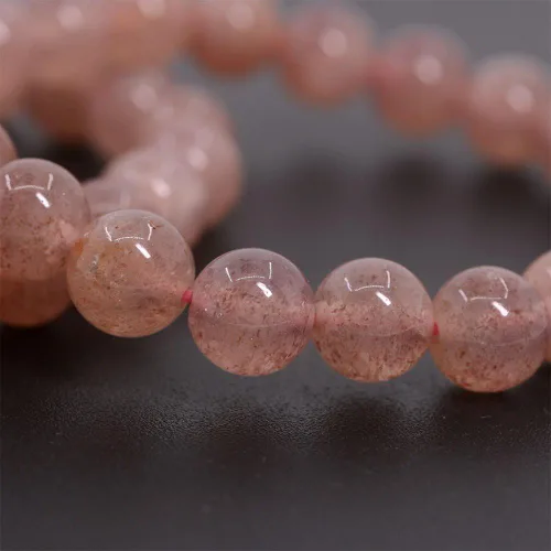 Vista 2 de Brazalete Justinstones de piedras semipreciosas, gemas de 8 mm, redondas, elástico, de 7 pulgadas, unisex