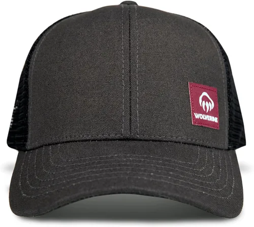Vista 25 de Wolverine Gorra Trucker Parte trasera de malla Snapback Ajustable Resistente Duradero Workwear 1883 - Oliva negra