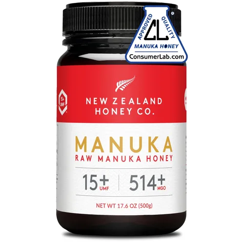 Vista 11 de New Zealand Honey Co. Miel de manuka cruda UMF 15+ MGO 514+, certificado UMF / 8.8oz