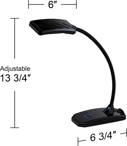 Vista 4 de 360 Lighting Ricky - Lámpara de mesa de escritorio minimalista moderna con puerto de carga USB, cuello de cisne LED, altura ajustable, 13.75