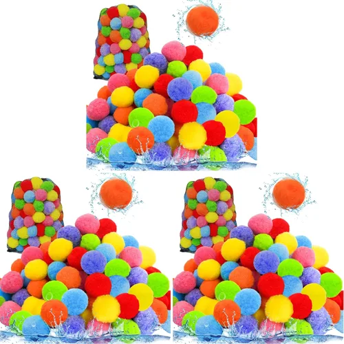 Vista 8 de 100 pompones multicolores, bolas de pompones suaves para manualidades