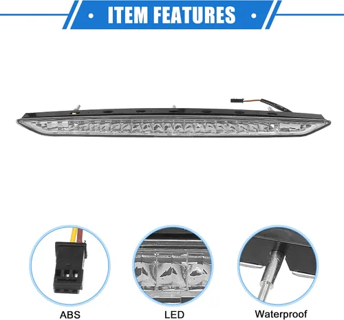 Vista 4 de Tercera luz de freno de alto nivel compatible con BMW Z4 E85, ABS transparente