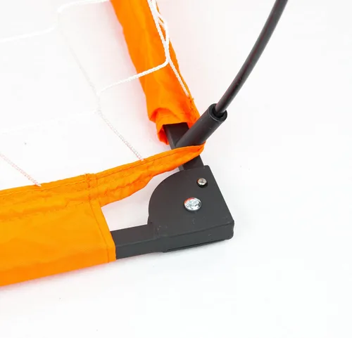 Vista 4 de Bownet Red de portería de fútbol portátil (3 x 5 pies) de configuración rápida, marco de acero duradero con recubrimiento de polvo, para interiores