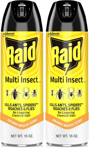 Vista 14 de Raid Asesino de insectos múltiples, brisa de naranja, 15 onzas (paquete de 1)