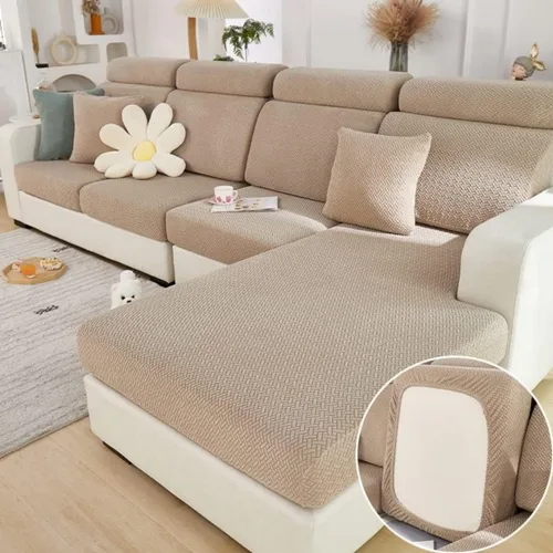 Vista 25 de Funda mágica universal para interior de sofá, funda de sofá resistente al desgaste, funda de sofá modular en forma de L, diván con cojín separado