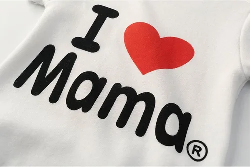 Vista 4 de ZAV Ropa de bebé unisex para bebés gemelas I Love Papa I Love Mama