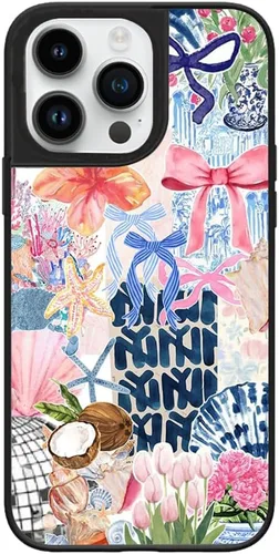 Vista 14 de Funda para iPhone 7 Plus/8 Plus, diseño moderno y estético de playa costera, parte trasera de policarbonato duro brillante, parachoques de TPU