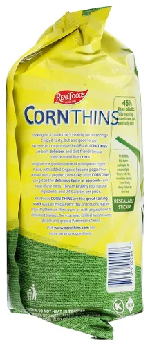 Vista 6 de REAL FOODS Finos de maíz orgánico de sésamo, 5.3 oz