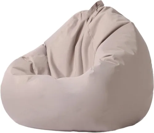 Vista 9 de Morbuy Puf para niños y adultos (sin relleno), funda suave y perezosa para sofá cama, lavable, almacenamiento de gran tamaño para interiores y Marrón