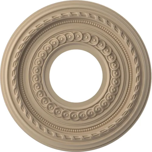 Vista 8 de Ekena Millwork CMP10CO Cole Medallón de techo de PVC termoformado (se adapta a toldos de hasta 4 1/4"), 10 "OD x 3 1/2" ID x 3/4" P