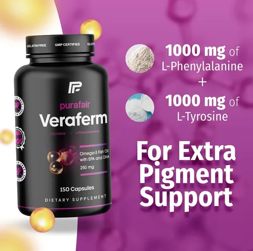 Vista 2 de ¿Vitiligo? Mejora la pigmentación de la piel y deshazte de las manchas blancas en la piel con este tratamiento de vitíligo: Veraferm. Estas píldoras