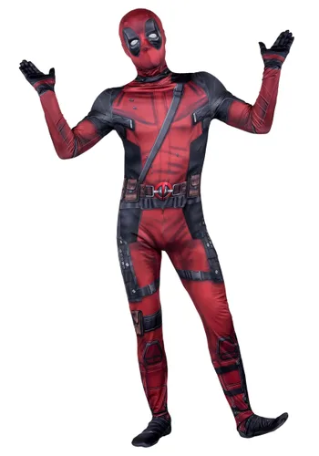 Vista 2 de Disfraz Marvel Deadpool Zentai para Hombre Multicolor