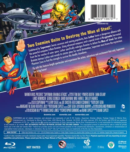 Vista 3 de Superman Brainiac Attacks Blu-ray