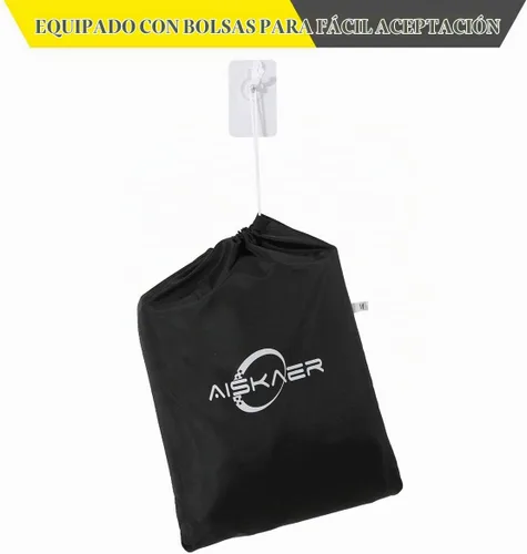 Vista 7 de Aiskaer Funda para bicicleta de 2 a 3 bicicletas, impermeable, negro, poliéster, resistente, montaña, carretera, bicicletas eléctricas