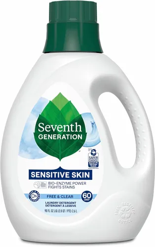 Vista 9 de Seventh Generation Detergente líquido para ropa, Free & Clear, 30 cargas, certificado USDA 97% de base biológica, 45 onzas líquidas