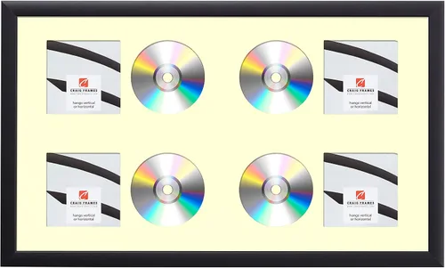 Vista 13 de Craig Frames paspartú para mostrar CD con marco negro de 1 pulgada