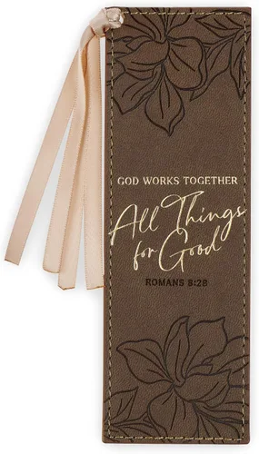 Vista 16 de Christian Art Gifts - Marcapáginas premium de piel sintética vegana con escritura bíblica para mujeres: Cuando ella habla - Proverbios 31:26, Marrón
