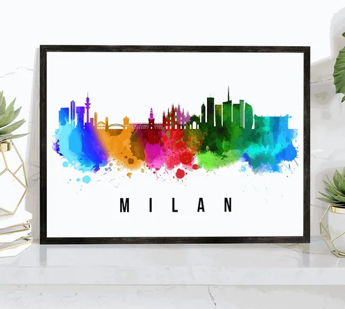 Vista 19 de Póster de Kazan Skyline Rusia, pintura de paisaje urbano de Kazan, póster de Rusia, paisaje urbano de Kazán y estampado de monumentos, arte de pared