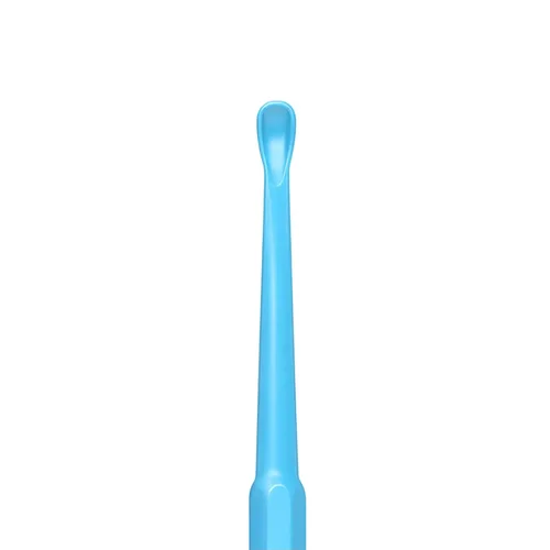 Vista 2 de American Hospital Supply Curetas desechables para los oídos, herramienta de eliminación de cera de oído, punta de cuchara azul de 0.157 pulgadas